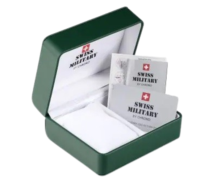 Swiss Military by Chrono Roloi Batarias me Asimi Metalliko Brasele SM34096.04