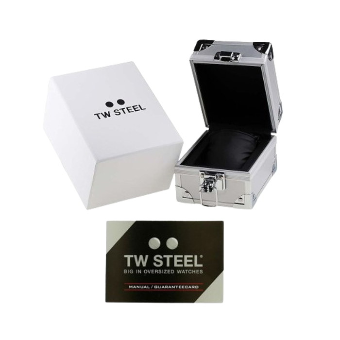 TW-Steel Roloi Aftomato me Kafe Dermatino Louraki TWA1311