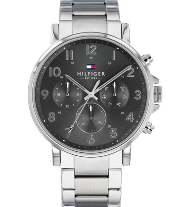 Tommy Hilfiger Daniel Ρολόι Μπαταρίας με Ασημί Μεταλλικό Μπρασελέ 1710382