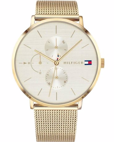 Tommy Hilfiger Jenna Ρολόι Μπαταρίας με Χρυσό Μεταλλικό Μπρασελέ 1781943