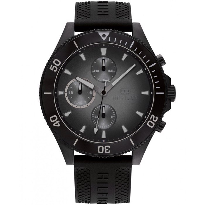 Tommy Hilfiger Larson Roloi Batarias me Mavro Kaoutsouk Louraki 1791921