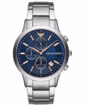 Emporio Armani Renato Roloi Xronogafos Batarias me Metalliko Brasele se Asimi xroma AR11458