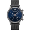 Emporio Armani Luigi Xronogafos Batarias me Ggri Metalliko Brasele AR1979