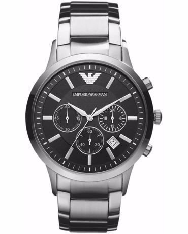 Emporio Armani Renato Ρολόι Χρονογράφος Μπαταρίας με Ασημί Μεταλλικό Μπρασελέ AR2434