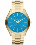 Michael Kors Slim Runway Roloi Batarias me Xruso Metalliko Brasele MK3265